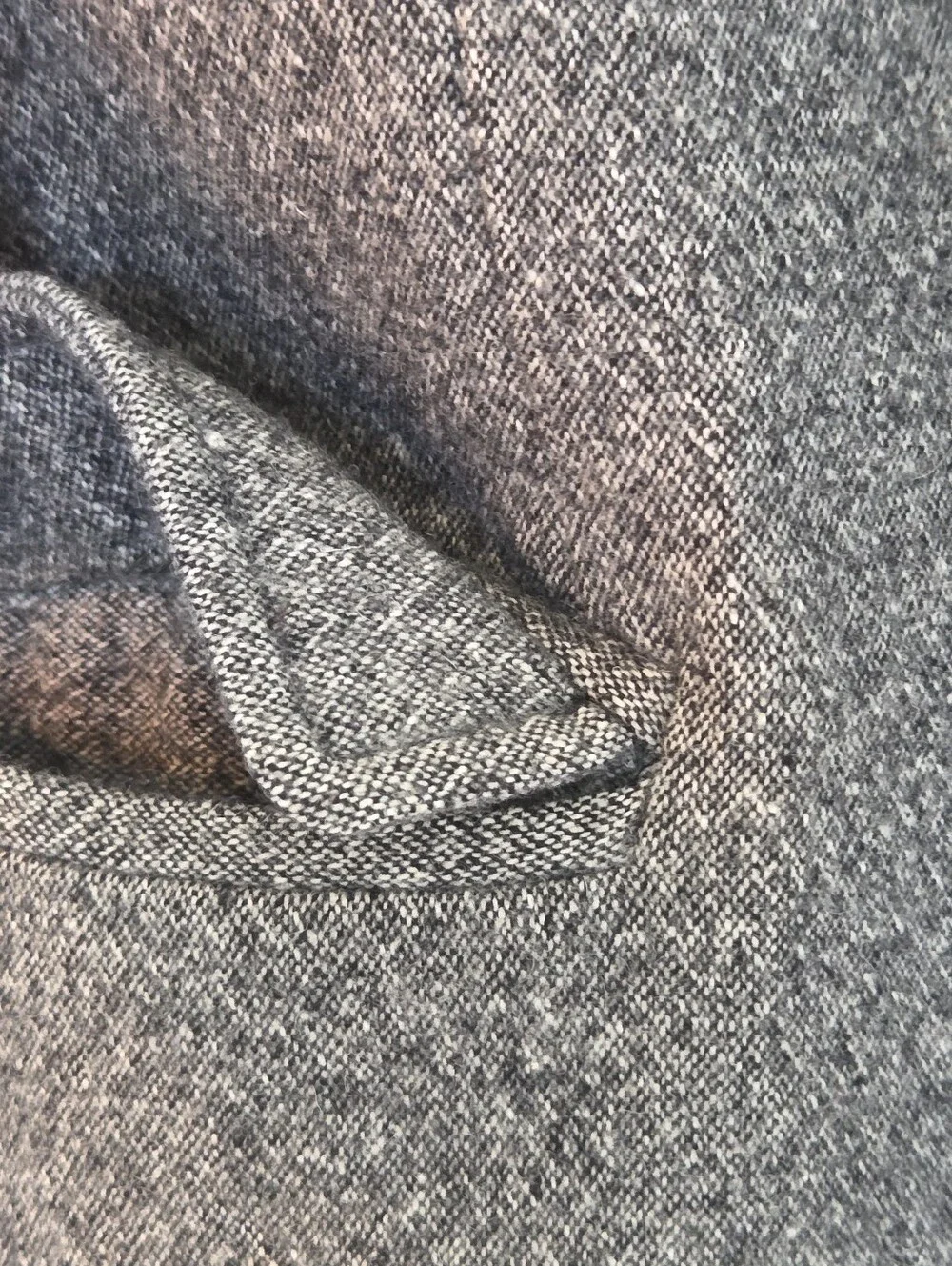 7 For All Mankind Wool Blend Tweed Blazer Knit Dickey Coat Herringbone Jacket M